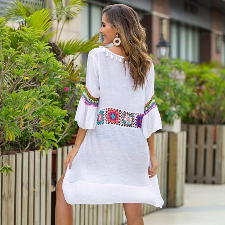 Loose Lace Crochet Bikini Cover Ups Beach Dress Power Day Sale