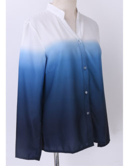 Chiffon Long Sleeve Solid Summer Ladies Top Blouse