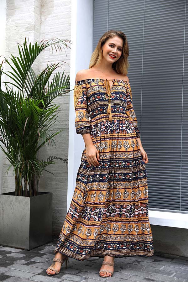 summer boho maxi dresses