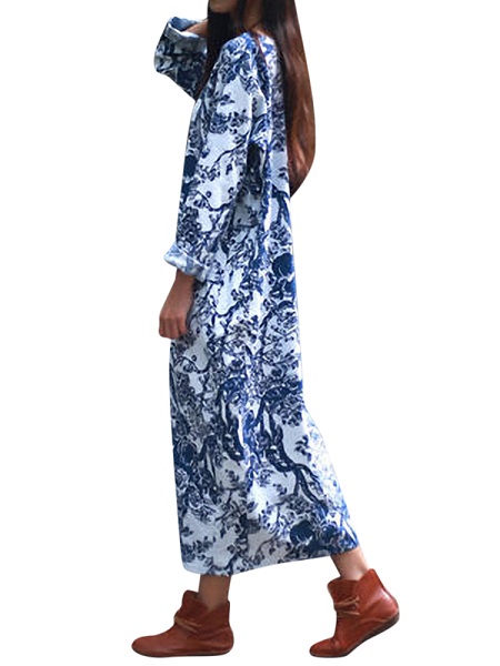 Retro Women Floral Printed Dresses - Power Day Sale