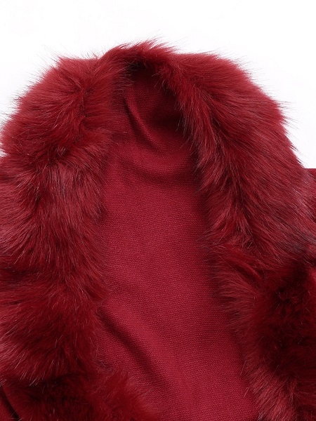 Faux Fur Layered Women Cloak Coats - Power Day Sale