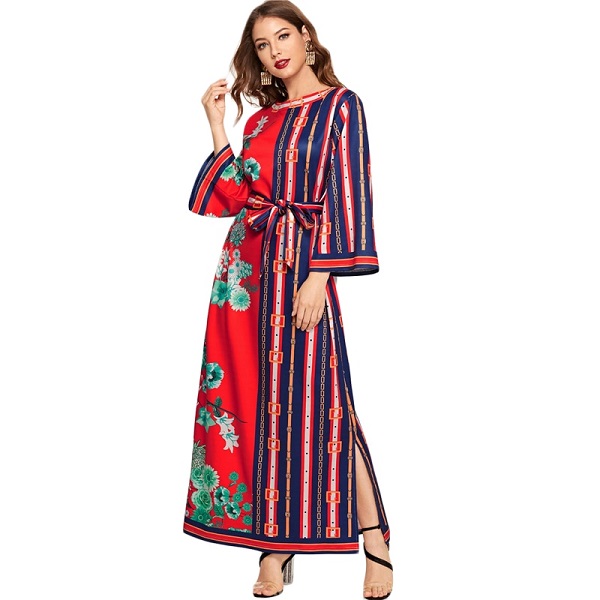 Spring Flounce Sleeve Bohemian Elegant Maxi Dresses - Power Day Sale