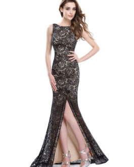 Black Evening Mermaid Backless Occasion Dress With Train