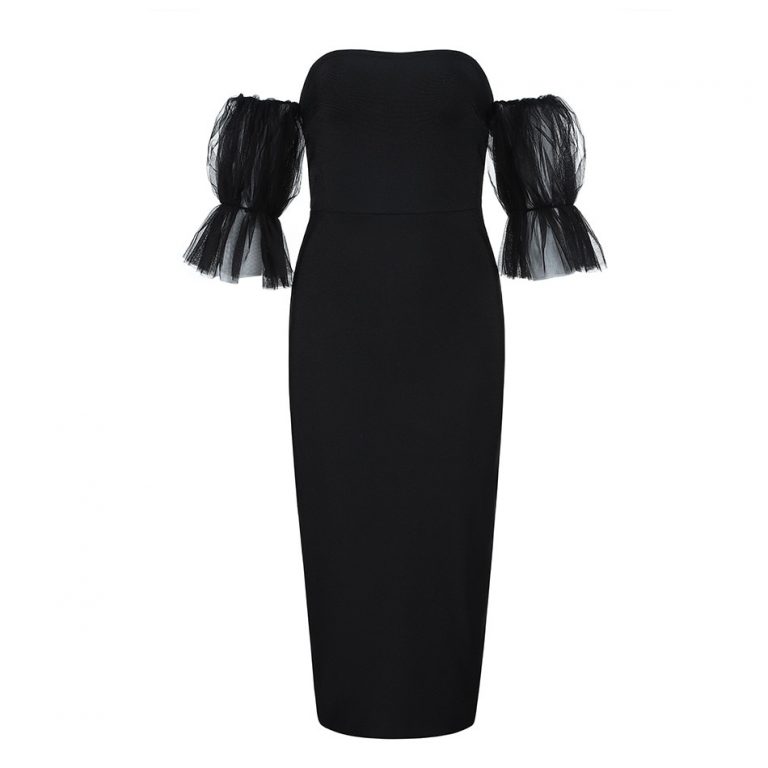 New Bodycon Lace Bandage Vestido Sexy Off Shoulder Club Women Party ...