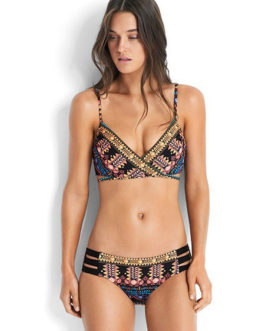 Sexy Bikini Swimsuit African Print Cross Front Two Piece Bathing Suits For Women