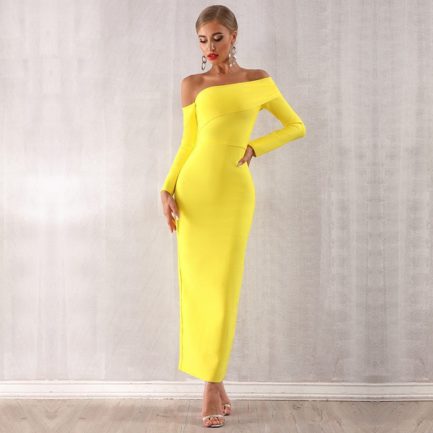 New Bodycon Lace Bandage Vestido Sexy Off Shoulder Club Women Party ...