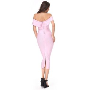 Women Sexy Strapless Bodycon Elegant Luxury Club Party Dress - Power ...