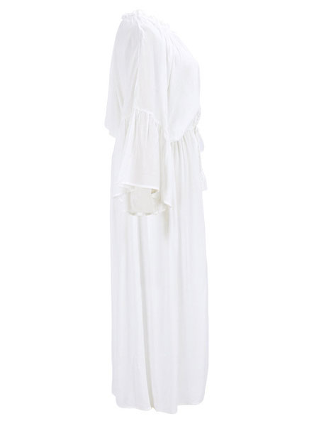 Boho Dress Plus Size Long Sleeve Maxi Dress Women Beach Dress - Power ...
