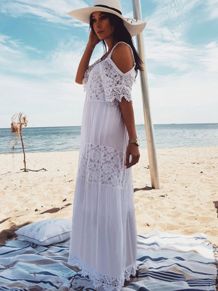 beach maxi dress with sleeves