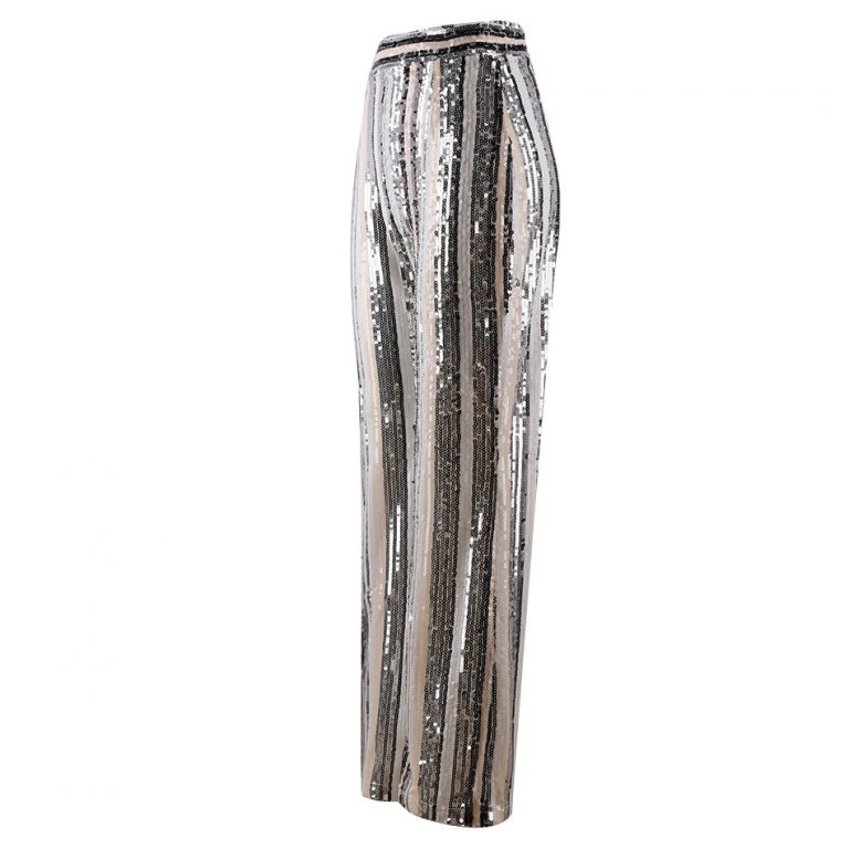 Women Runway Sequined Evening Party Club Pants Trousers - Power Day Sale