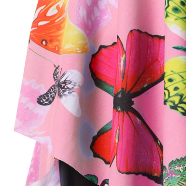 Cami Strap Butterflies Print Tankini - Power Day Sale