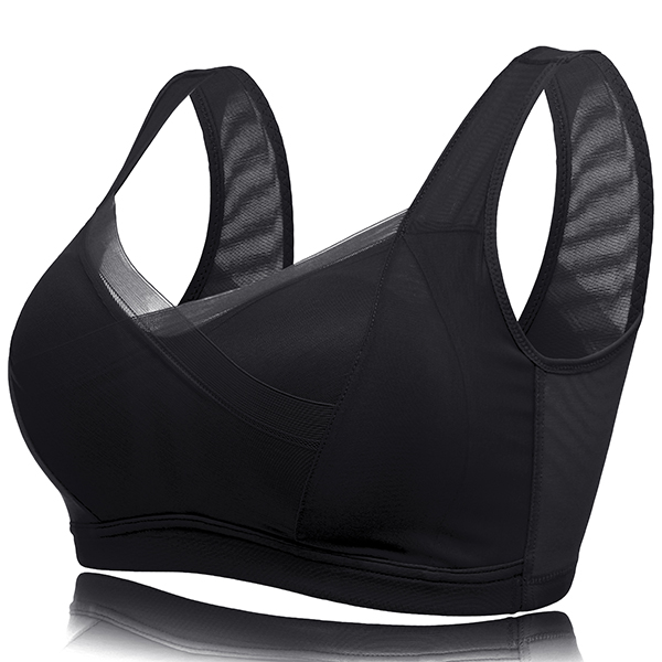Breathable Mesh Plunge Wire Free Push Up Sexy Bra - Power Day Sale