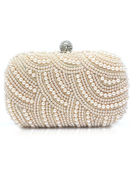 Pearls Clutch Evening Purse Bridal Beaded Great Gatsby Handbags - Power ...