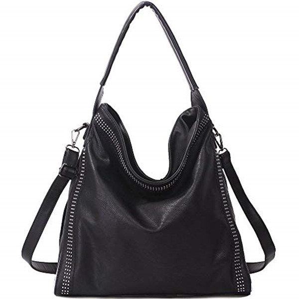 Rivet Large Capacity Handbag PU Leather Shoulder Bag - Power Day Sale