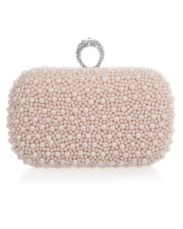 Wedding Handbag Pearls Glitter Alloy Handbag