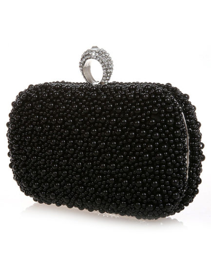 Wedding Handbag Pearls Glitter Alloy Handbag - Power Day Sale