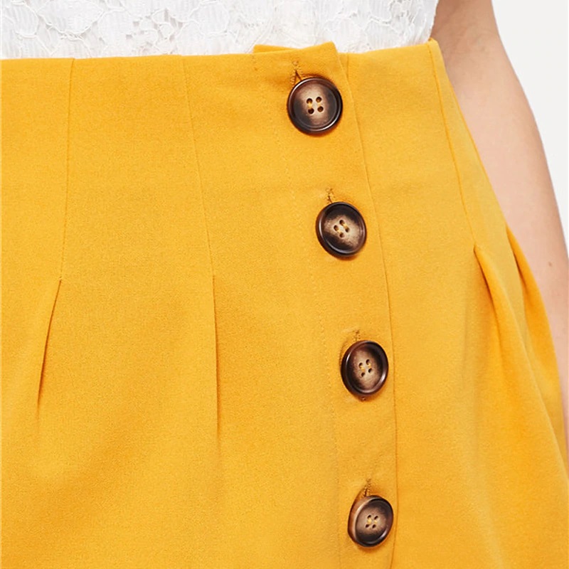 Women Elegant Button Front High Waist Shorts - Power Day Sale