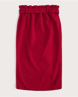 Women Solid Elegant High Waist Bodycon Skirt Lady Midi Skirt