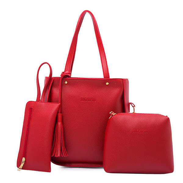 3 PCS Women PU Leather High-end Crossbody Bag Dual-use Handbags - Power ...