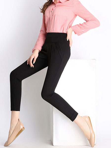 Green Pants Skinny Synthetic Pants for Women - Power Day Sale
