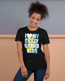 Love crazy grandkids short sleeve t-shirt