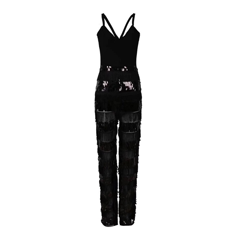New Elegant Sexy Spaghetti Strap Celebrity Party Jumpsuit - Power Day Sale