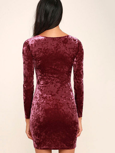 Velvet Jewel Slim Fit Short Bodycon Dress - Power Day Sale