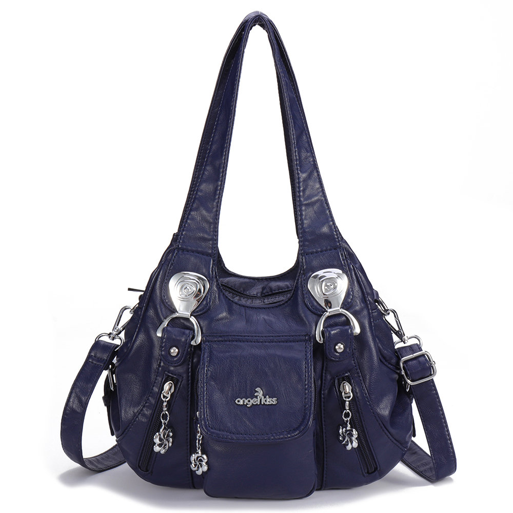Women Casual Soft Leather Handbag Multi-Pockets Crossbody Bag - Power Day Sale