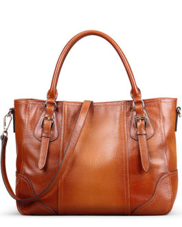 Women Genuine Leather Brush Vintage Tote Bag Handbag Crossbody Bag