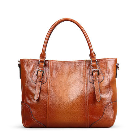 Women Genuine Leather Brush Vintage Tote Bag Handbag Crossbody Bag ...