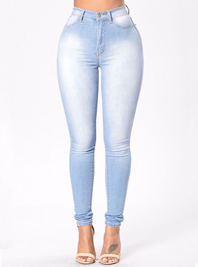 Women High Waist Denim Skinny Jean Pants - Power Day Sale
