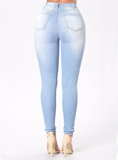 Women High Waist Denim Skinny Jean Pants - Power Day Sale