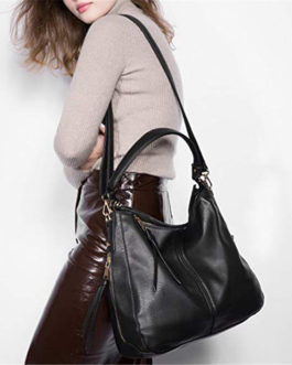 Women Large Capacity Handbag Tote Bag Tassel PU Leather Shoulder Bag