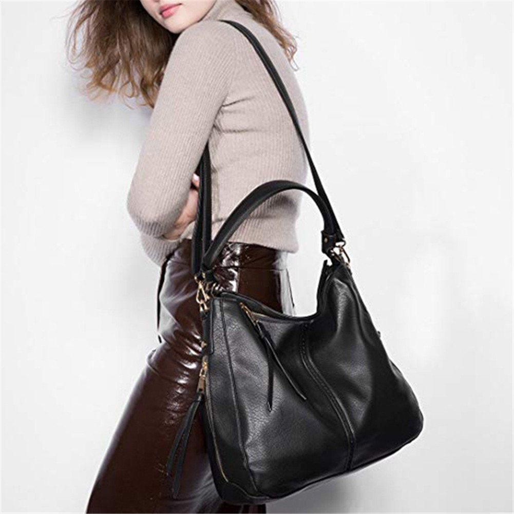 Casual Leather Handbags Large Capacity Brief Shoulder Bags - Power Day Sale