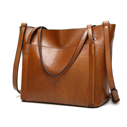 Women Vintage Leather Handbags Retro Shoulder Bag Tote Bag - Power Day Sale