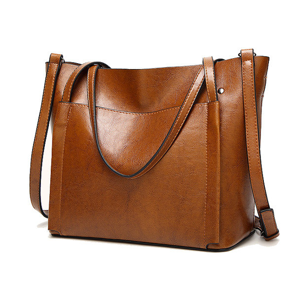 Women Vintage Leather Handbags Retro Shoulder Bag Tote Bag Power Day Sale