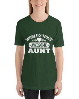 World’s most awesome aunt short sleeve t-shirt