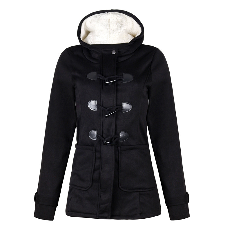 Hooded Plus Size Duffle Coat - Power Day Sale