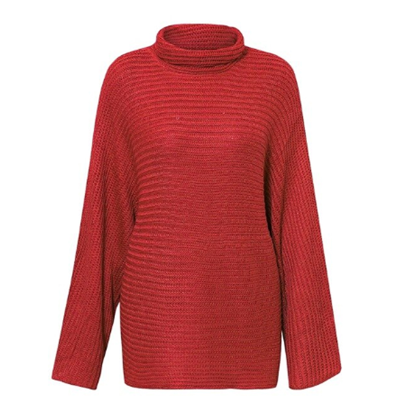 Casual Loose Oversize Striped Street-wear turtleneck knitted sweater ...