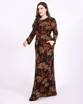 Plus size Vintage vestidos maxi long dress