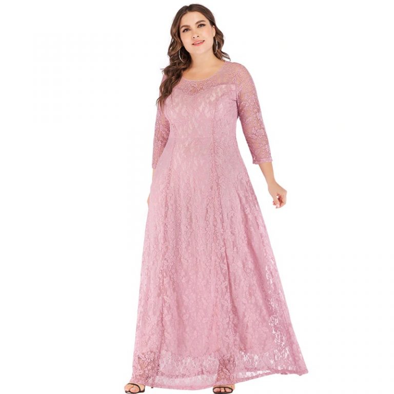 Plus size lace evening Party vestidos long maxi dress - Power Day Sale