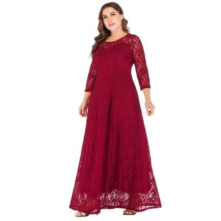 Plus size lace evening Party vestidos long maxi dress - Power Day Sale