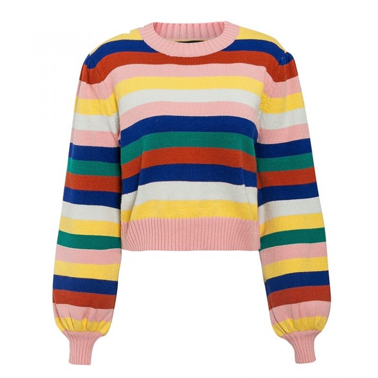 Rainbow Striped Pullover Sweater - Power Day Sale