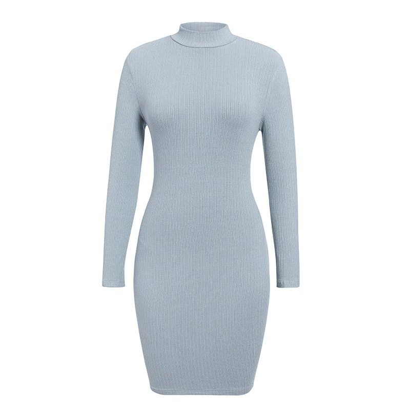 Vintage long sleeve slim fit Sexy backless knitted dress - Power Day Sale