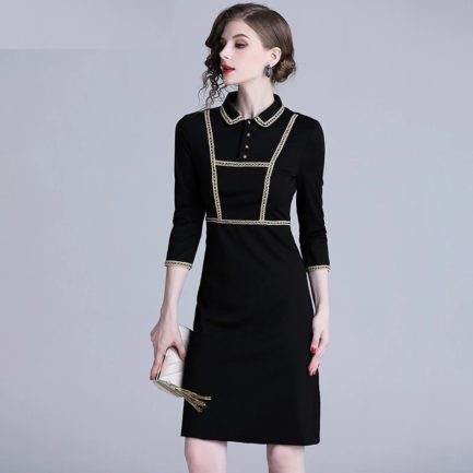 Vintage elegant office work slim party dress - Power Day Sale