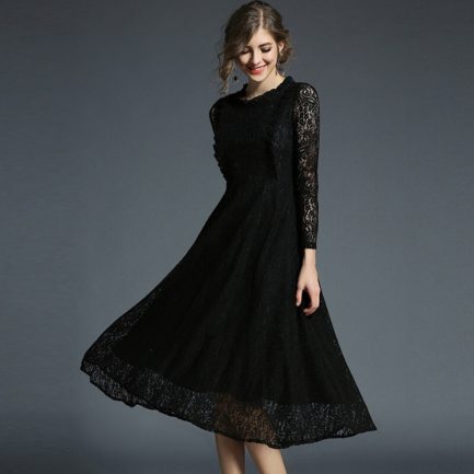 A-Line Lace Office Lady Party Dress - Power Day Sale