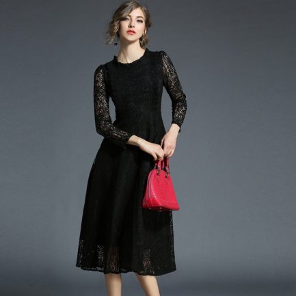 A-Line Lace Office Lady Party Dress - Power Day Sale