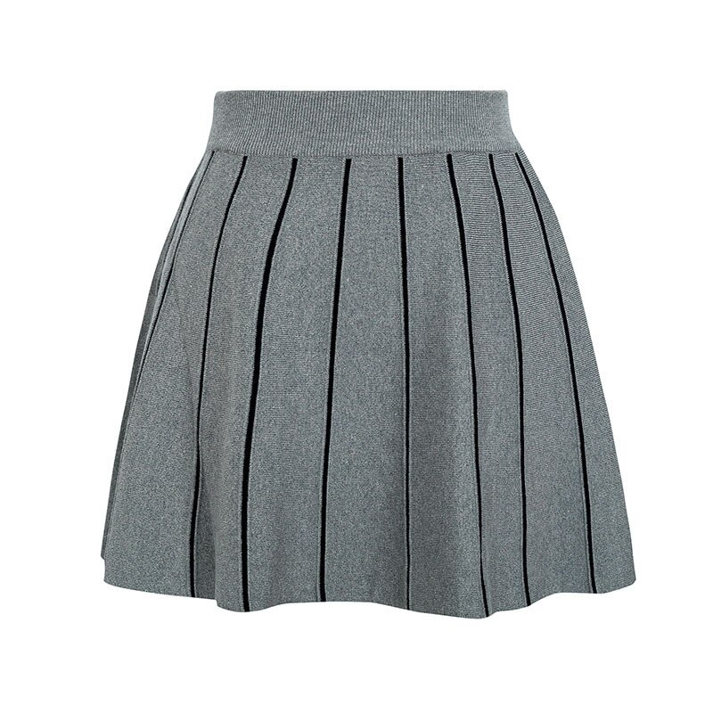 Casual Streetwear Chic A-Line Pleated Striped Mini Skirt - Power Day Sale