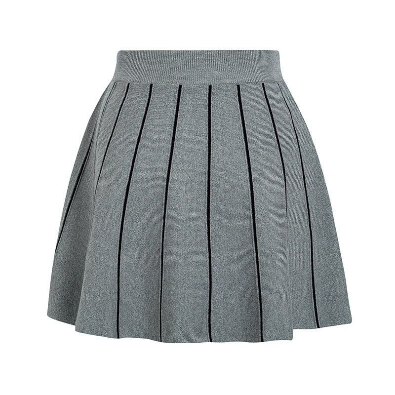 Casual Streetwear Chic A-Line Pleated Striped Mini Skirt - Power Day Sale