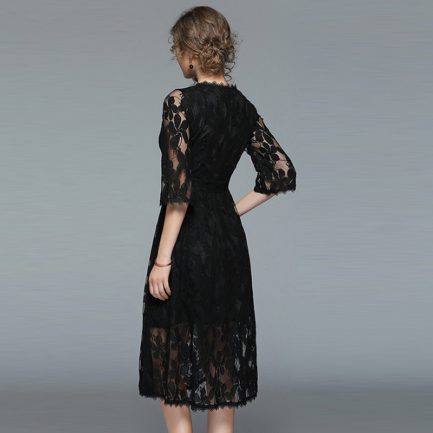 Elegant High Quality Lace Long Dress - Power Day Sale